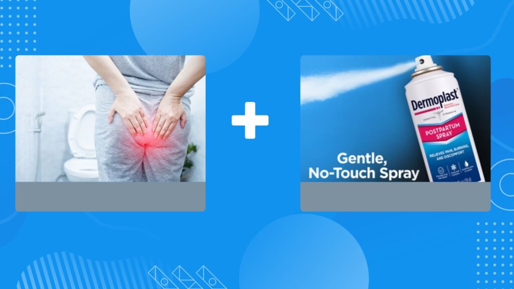can you spray dermoplast on hemorrhoids